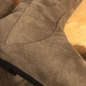 Knee high suede boots